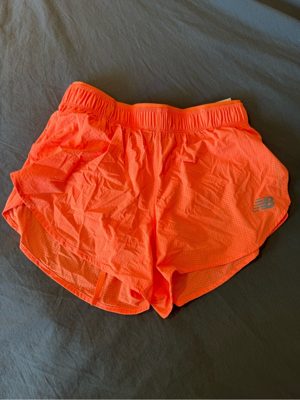 New Balance Women’s Neon Orange Athletic Running Shorts